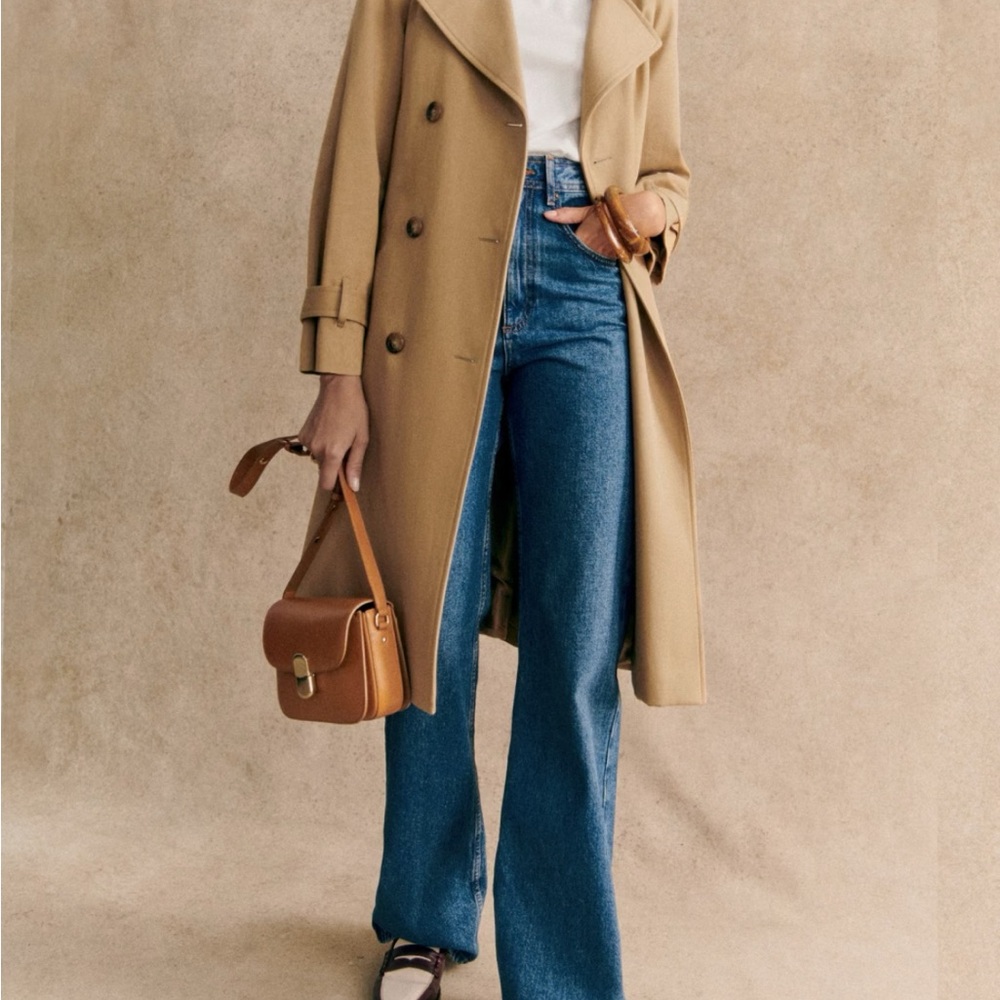 Sezane Scott trench coat, camel